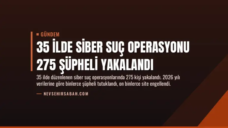 35 İlde Siber Suç Operasyonu 275 Şüpheli Yakalandı