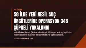 58 İlde Yeni Nesil Suç Örgütlerine Operasyon 348 Şüpheli Yakalandı