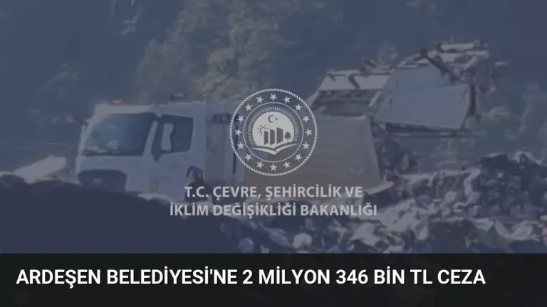 Ardeşen Belediyesi'ne 2 Milyon 346 Bin TL Ceza
