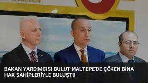 Bakan Yardımcısı Bulut Maltepe’de çöken bina hak sahipleriyle buluştu