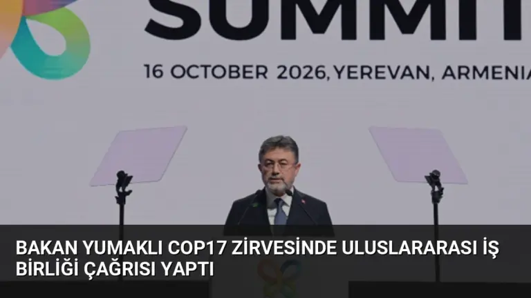 Bakan Yumaklı COP17 Zirvesinde Uluslararası İş Birliği Çağrısı Yaptı