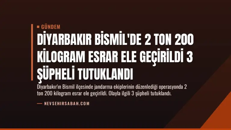 Diyarbakır Bismil’de 2 Ton 200 Kilogram Esrar Ele Geçirildi 3 Şüpheli Tutuklandı