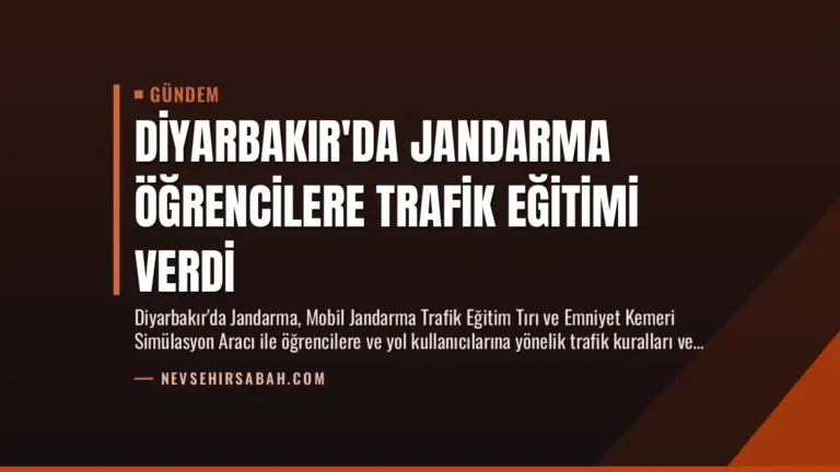 Diyarbakır’da Jandarma Öğrencilere Trafik Eğitimi Verdi