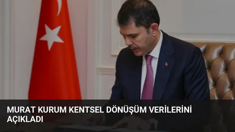 Murat Kurum Kentsel Dönüşüm Verilerini Açıkladı