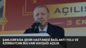 Şanlıurfa’da Şehir Hastanesi Bağlantı Yolu ve Azerbaycan Bulvarı Kavşağı Açıldı