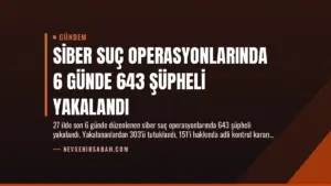 Siber Suç Operasyonlarında 6 Günde 643 Şüpheli Yakalandı