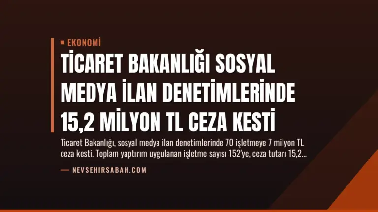 Ticaret Bakanlığı Sosyal Medya İlan Denetimlerinde 15,2 Milyon TL Ceza Kesti