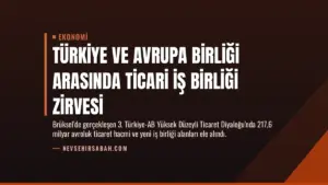 Türkiye ve Avrupa Birliği Arasında Ticari İş Birliği Zirvesi