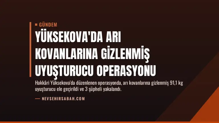Yüksekova’da Arı Kovanlarına Gizlenmiş Uyuşturucu Operasyonu
